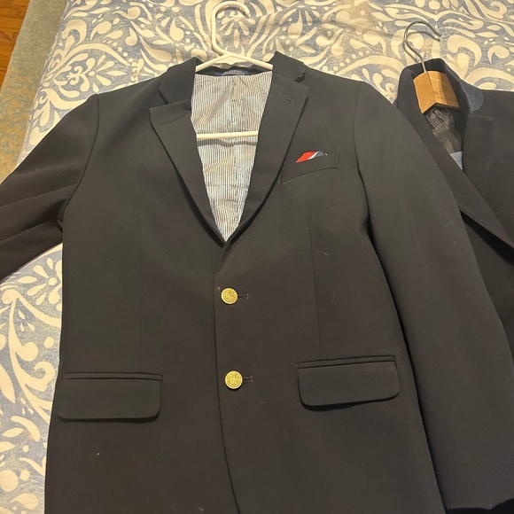 4 boys Navy Blue Blazers sizes 8-9, 10, 10-12 and 12